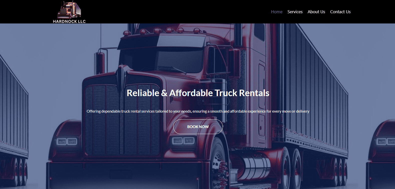 Hardnock LLC Truck Rental Website Design